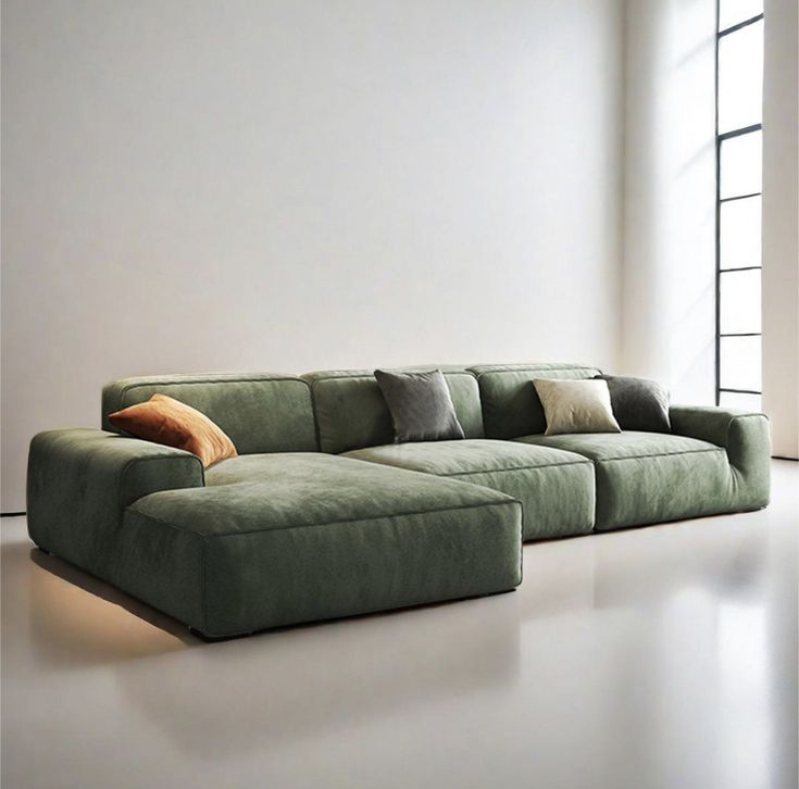 Sofa Verde de 3 Cuerpos