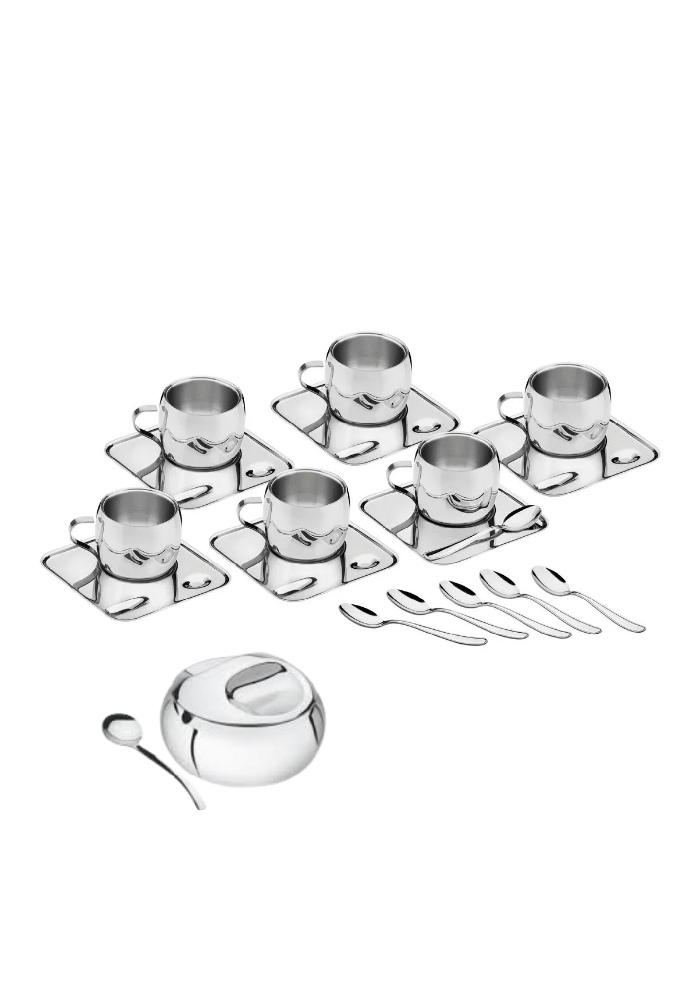 Set Tramontina – 6 tazas con platitos + azucarero