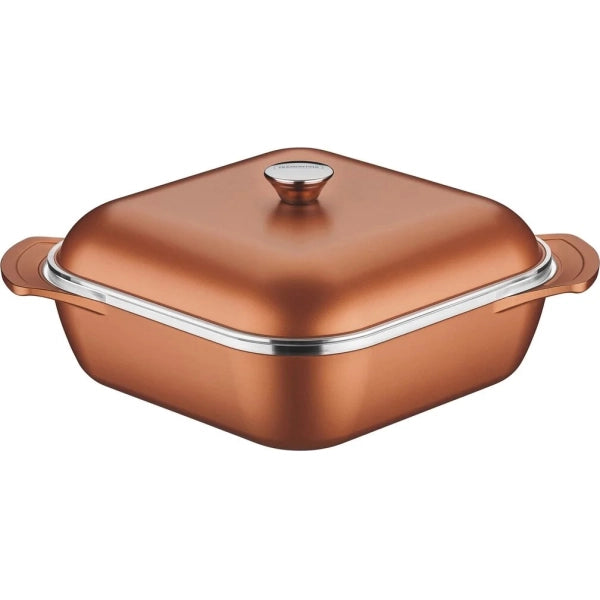 CACEROLA CUADRADA LYON 28CM 5,5L DORADO