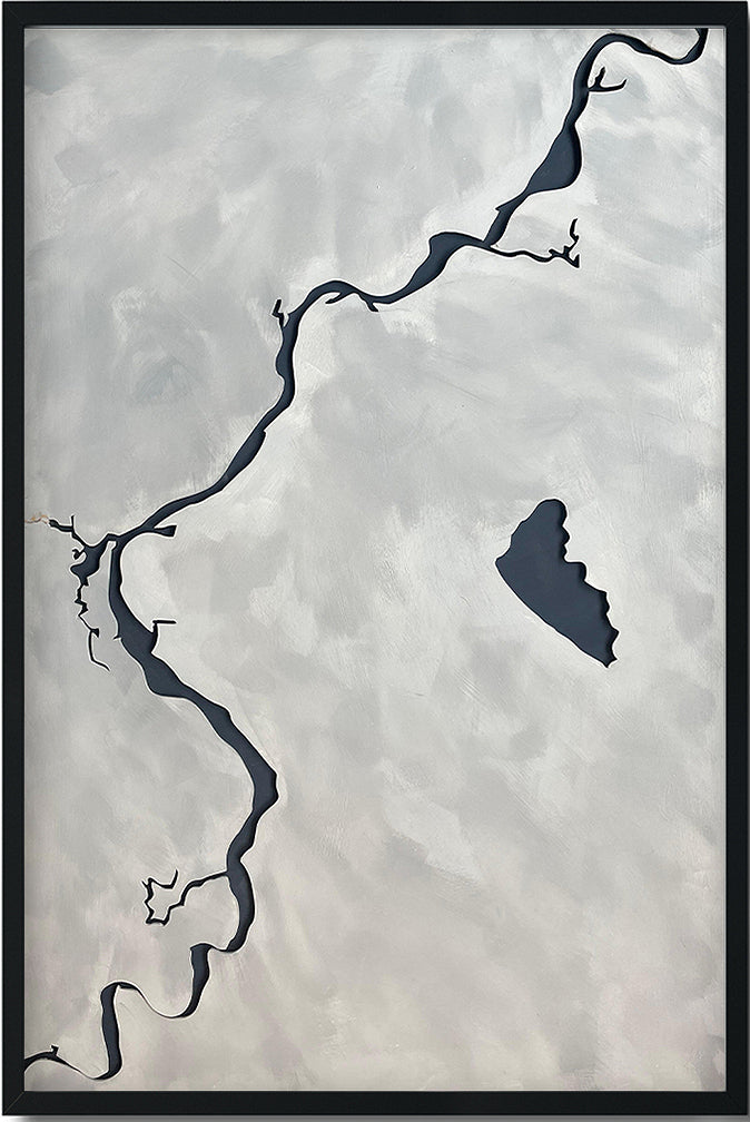 Río Paraguay y Lago Ypacaraí Vertical - 83x128cm