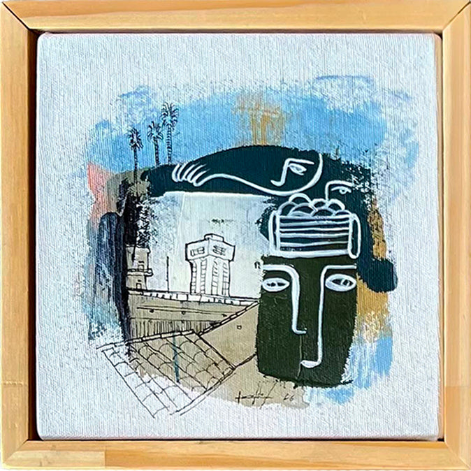 MUJERES Y MERCADERES VI - 18x18cm