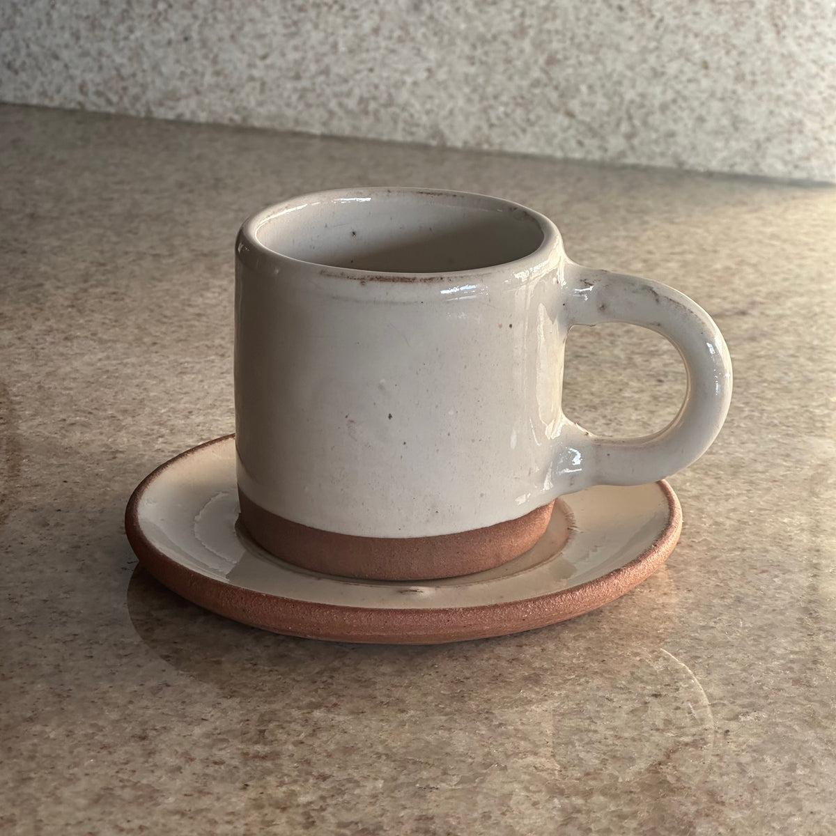 Taza de té con plato (set de 6 unidades)