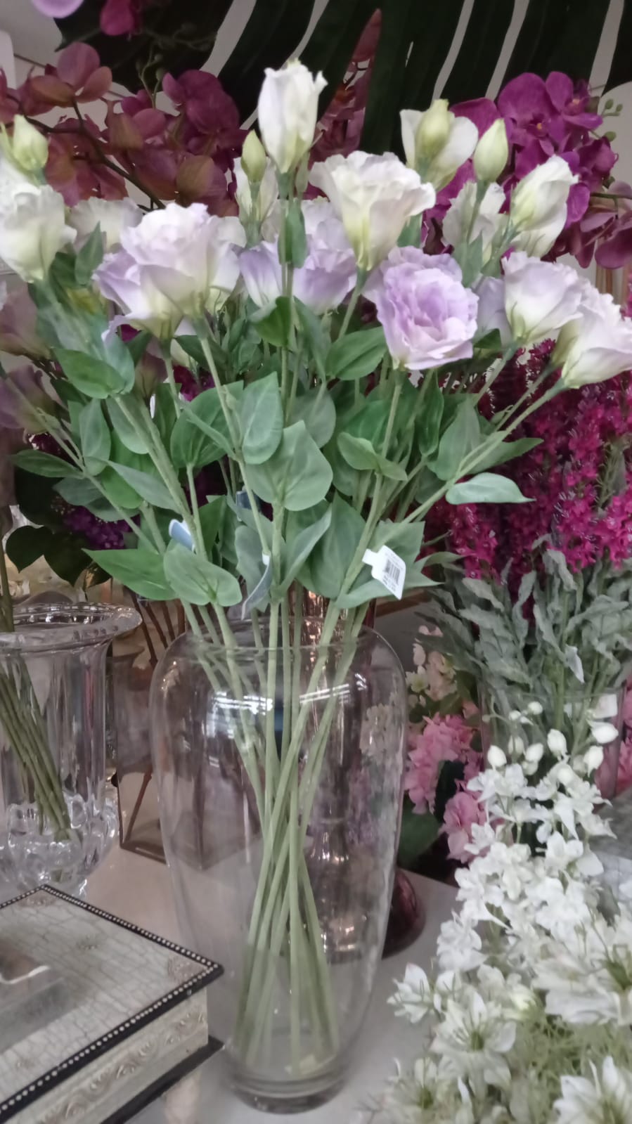 Florero de vidrio liso