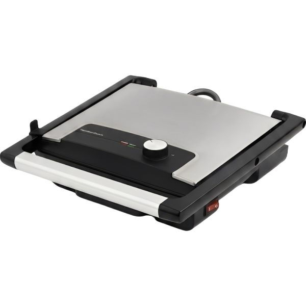 Sandwichera Hamilton Beach LW-8018HK con Placa Grill 2000 W 220v - Plata/Negro