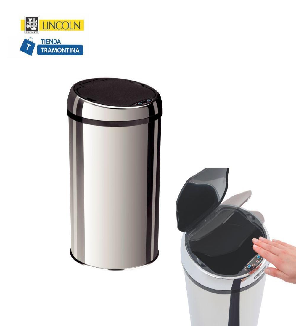 BASURERO CON SENSOR Tramontina 12L Inoxidable