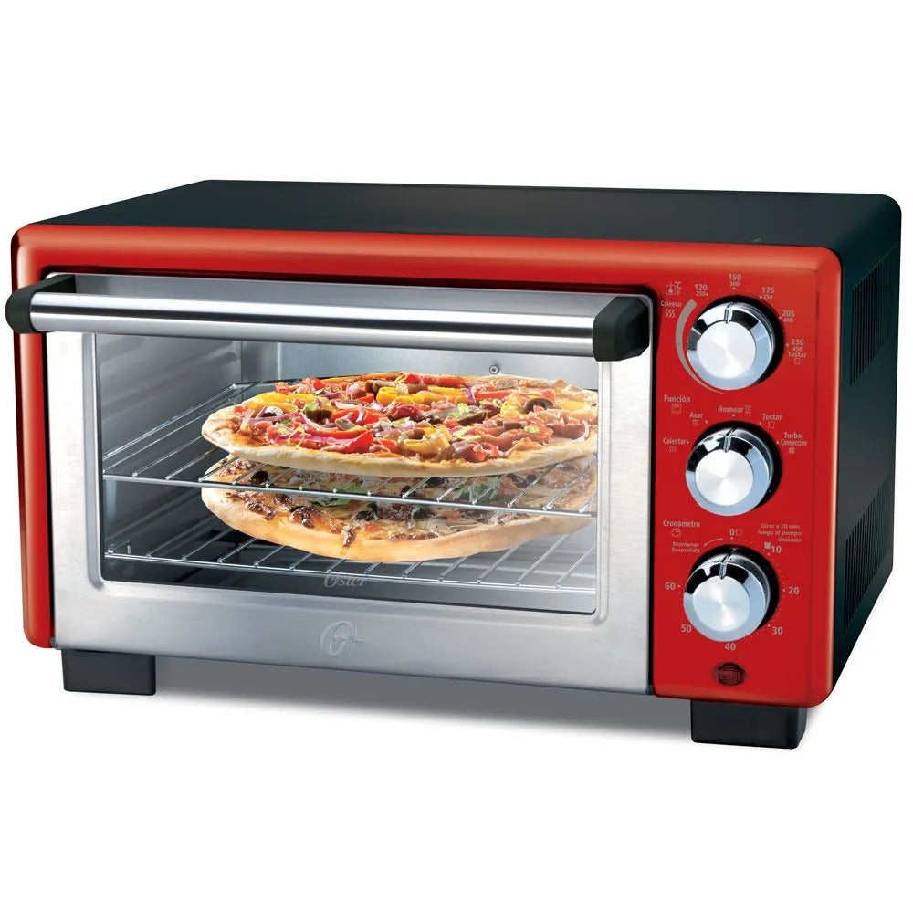 HORNO ELECTRICO OSTER 18L TSSTTV7118R-057 INOX/ROJO 1400W