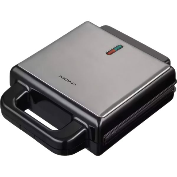 Sandwichera con Placas Intercambiables Xion XI-SW43 3 en 1 1400 W 220v - Negro/Plata