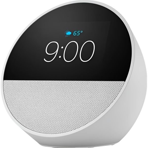 Speaker Amazon Echo Spot Alexa Smart 2024 con Reloj - Blanco