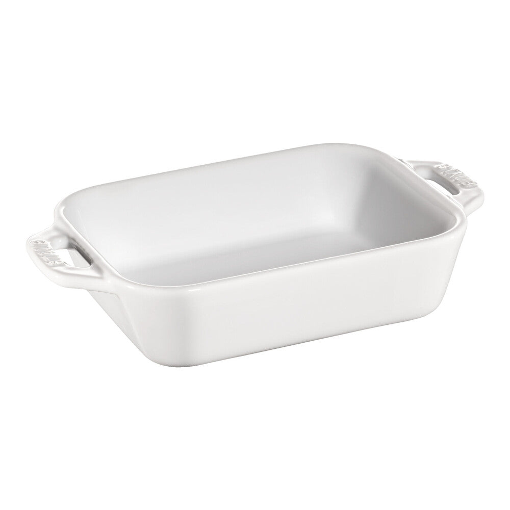 STAUB FUENTE HORNO PEQ 14 X 11 CM RECT BLANCO CERAM